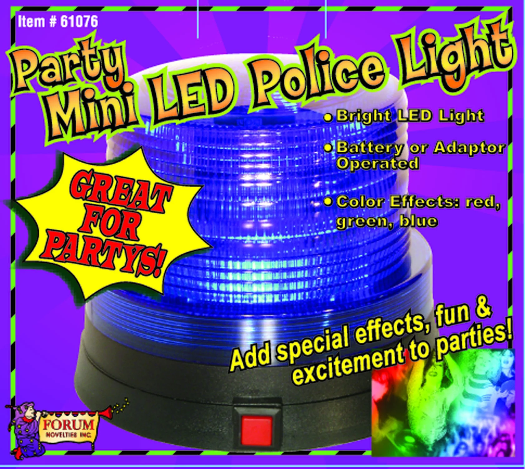 Mini Police Lights Red Halloween Party Light