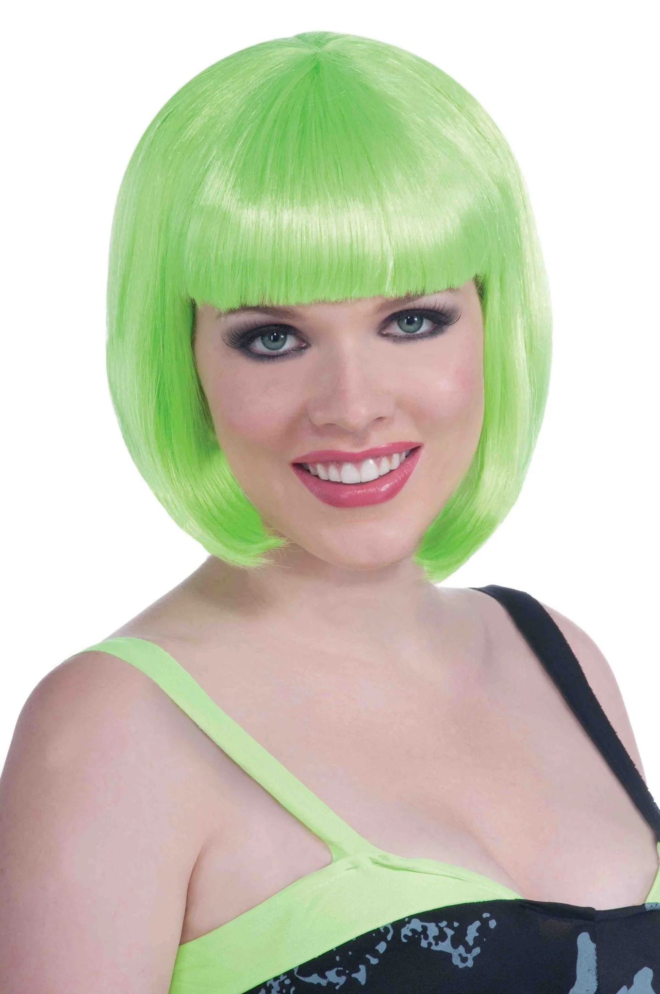 Neon Halloween Wig Green Vibe Wig