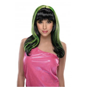 Neon Streaks Wig - Various Colors - Image 2