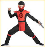 Kids Red Dragon Ninja Costume