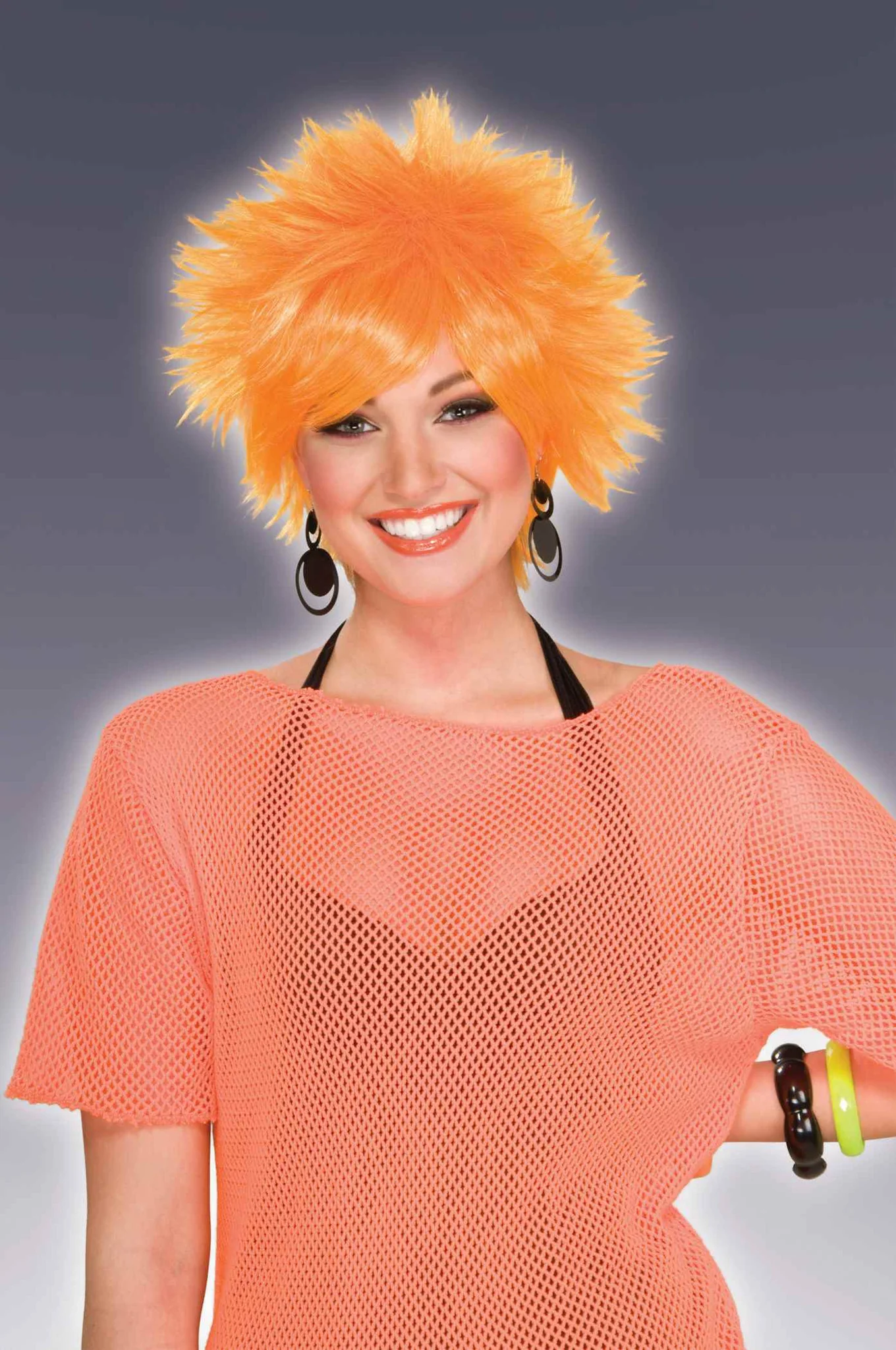 Orange Costume Wigs Short Spikes