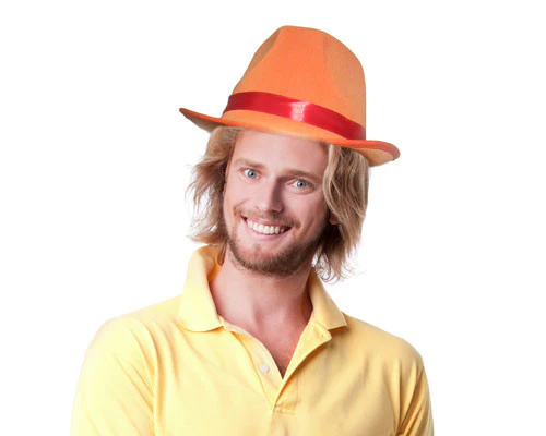 Orange Fedora Hat
