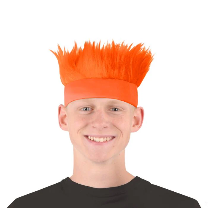 Orange Wild Spiked Hair Headband - Image 2