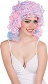 Pink and Blue Cotton Curl Wig