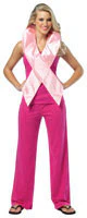 Pink Breast Cancer Ribbon Neck Piece