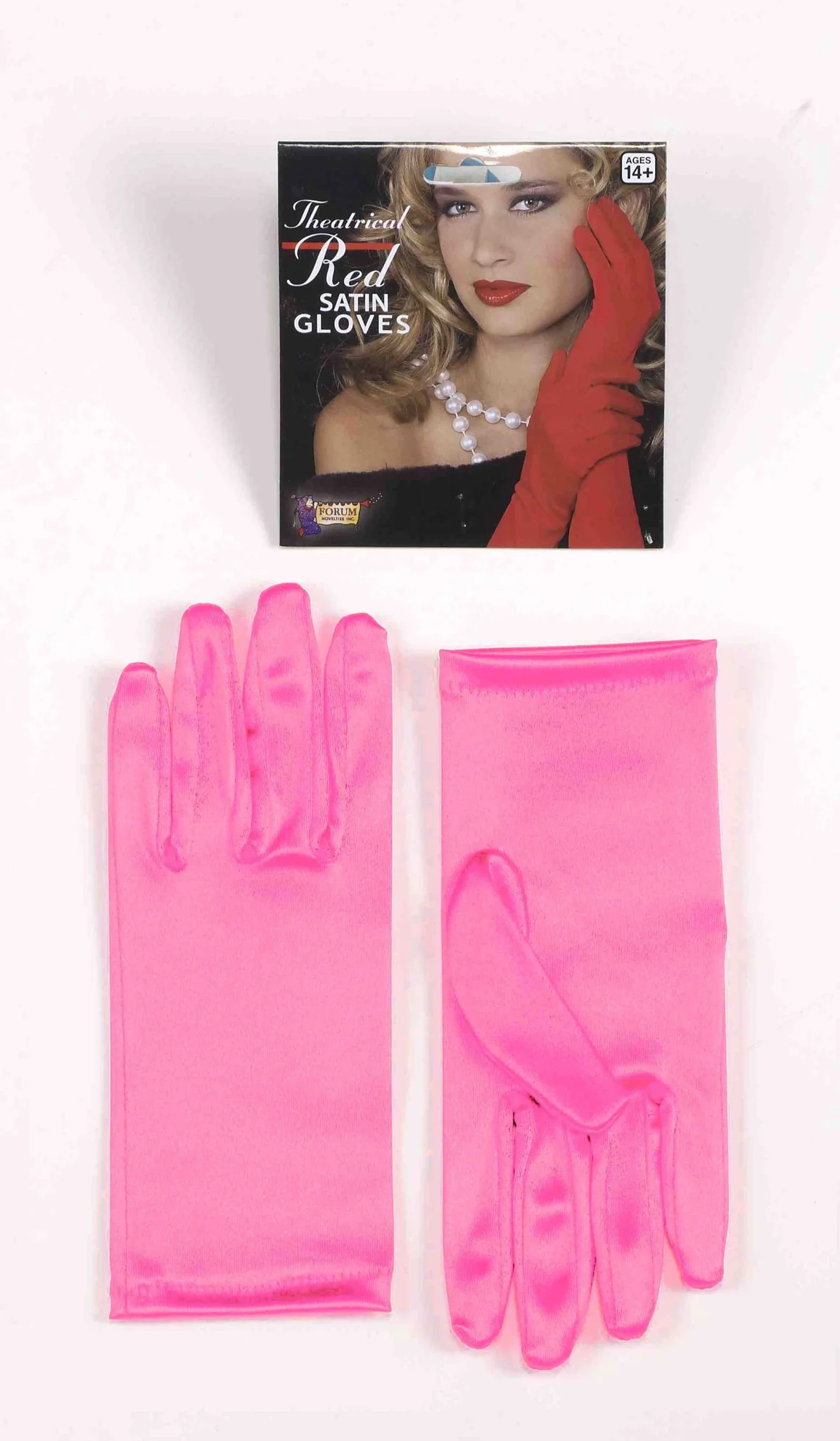 Pink Costume Short Dress Gloves
