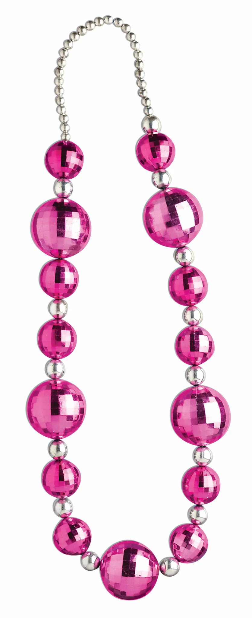 Pink & Silver Graduated Beads