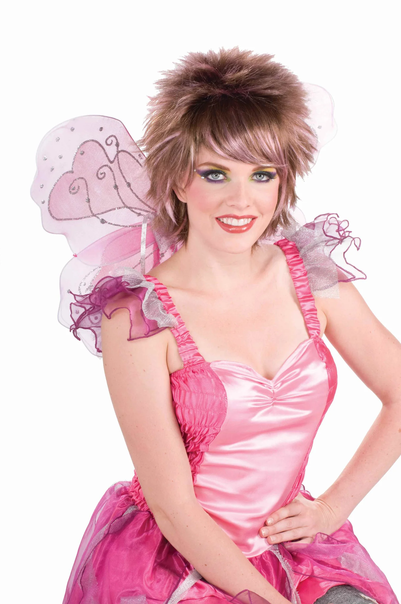 Pixie Costume Wigs Pink/Brown Wig