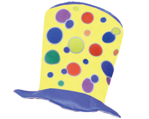 Polka Dot Circus Hat - Blue or Yellow - Image 2