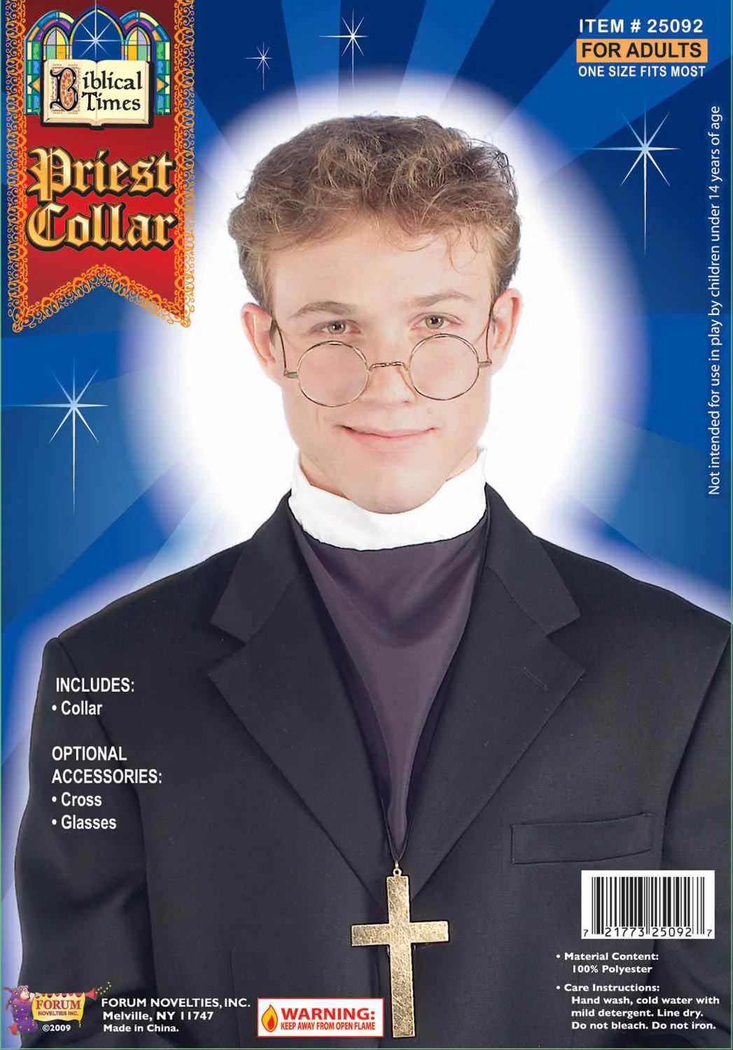 Priest Collar Halloween Costume Accessory