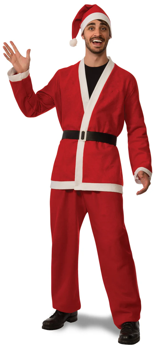 Promotional Flannel Santa Suit With Beard and Moustache - Image 2