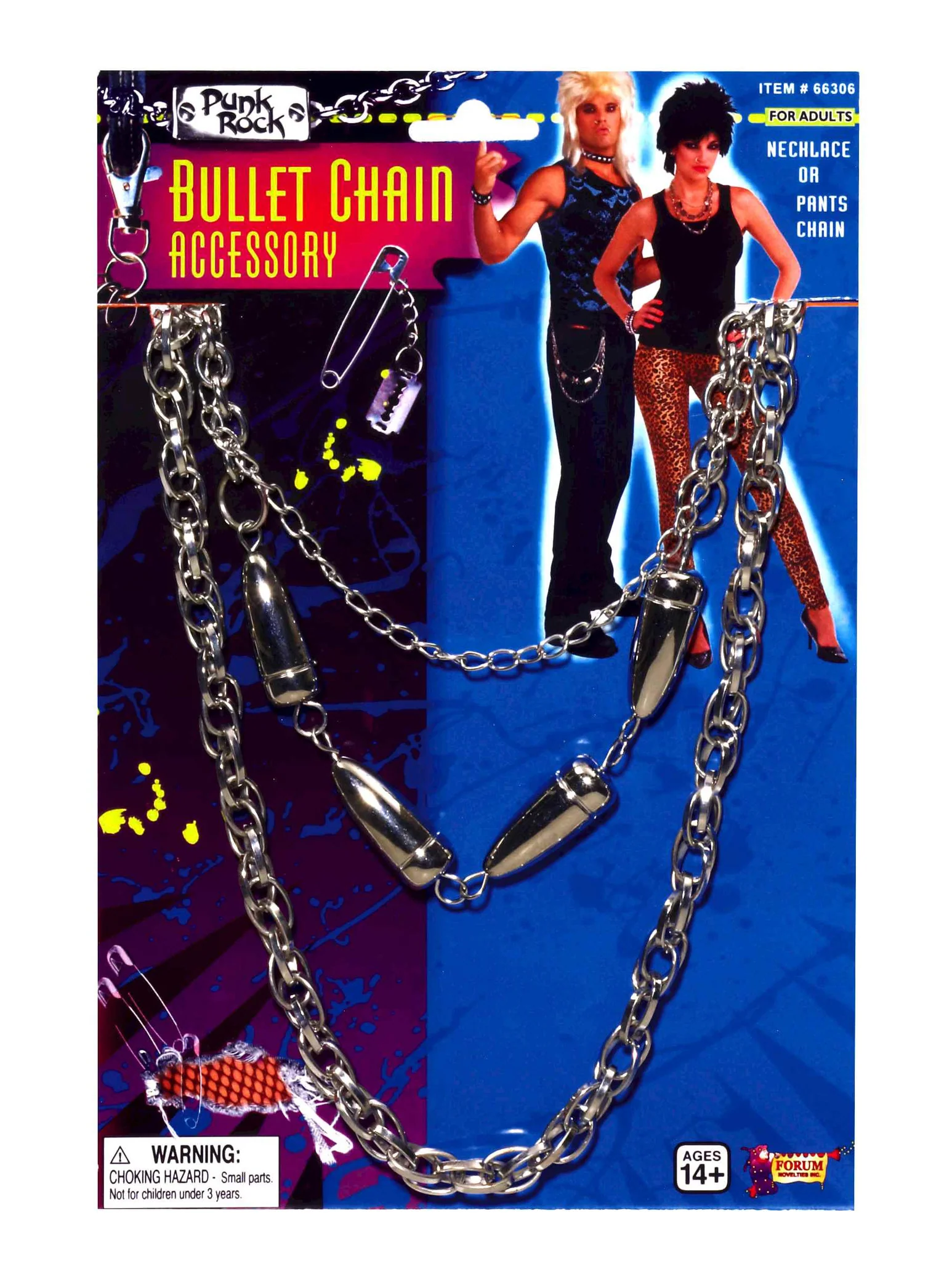 Punk Rocker Bullet Chain Necklace