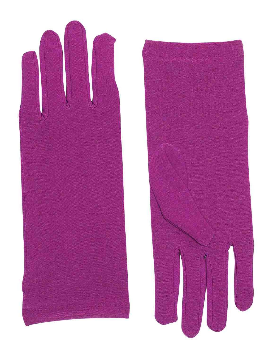 Purple Costume Gloves Short Dress Gloves