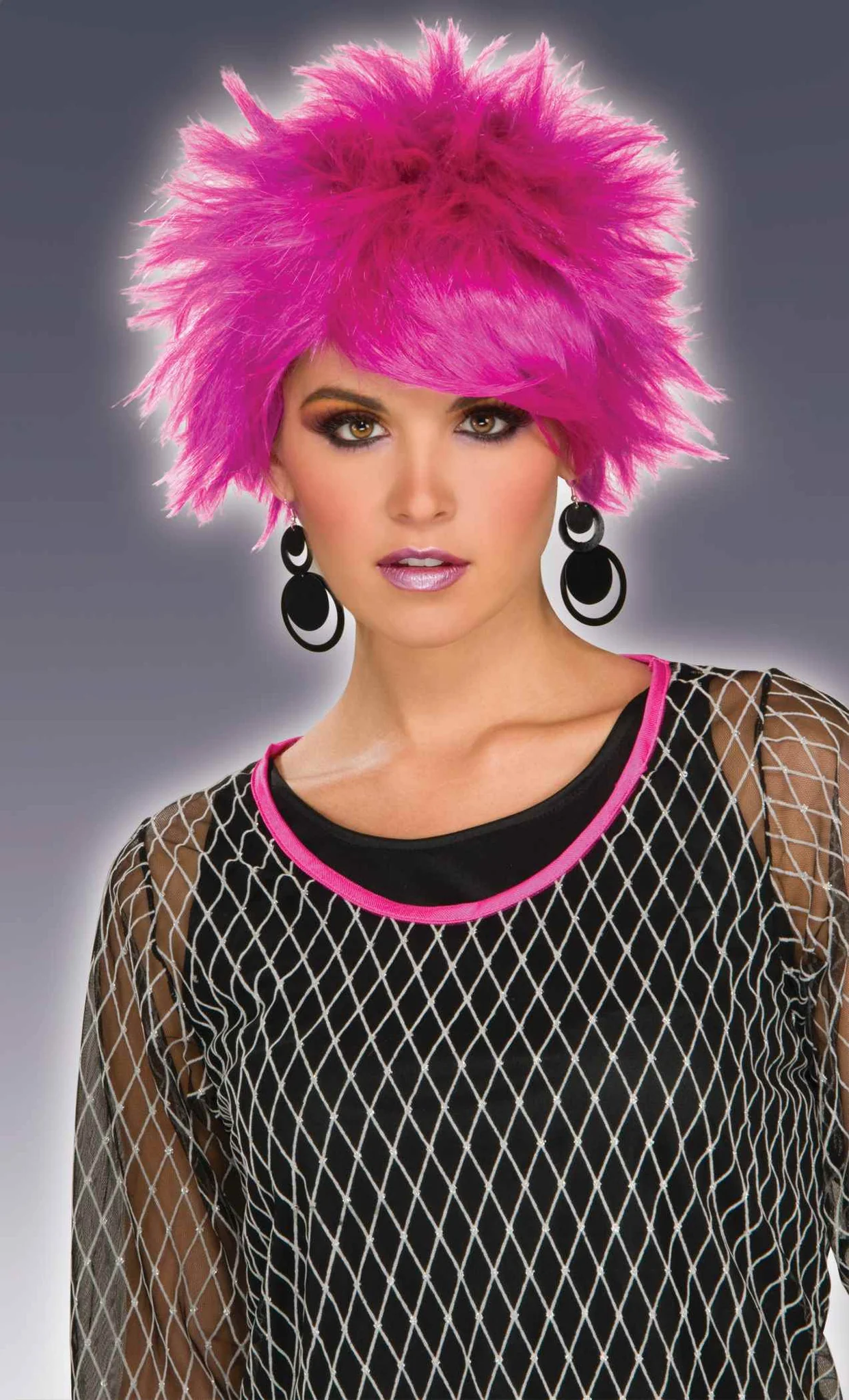 Purple Costume Wigs Short Spikes