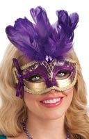 Purple Feather Carnival Eyemask