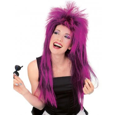 Purple Neon Shag Wig
