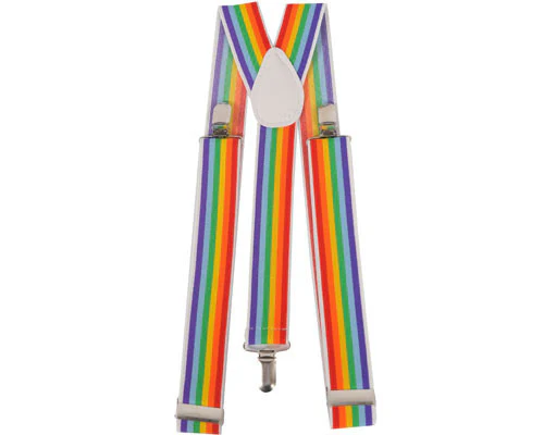 Rainbow Stripe Suspenders