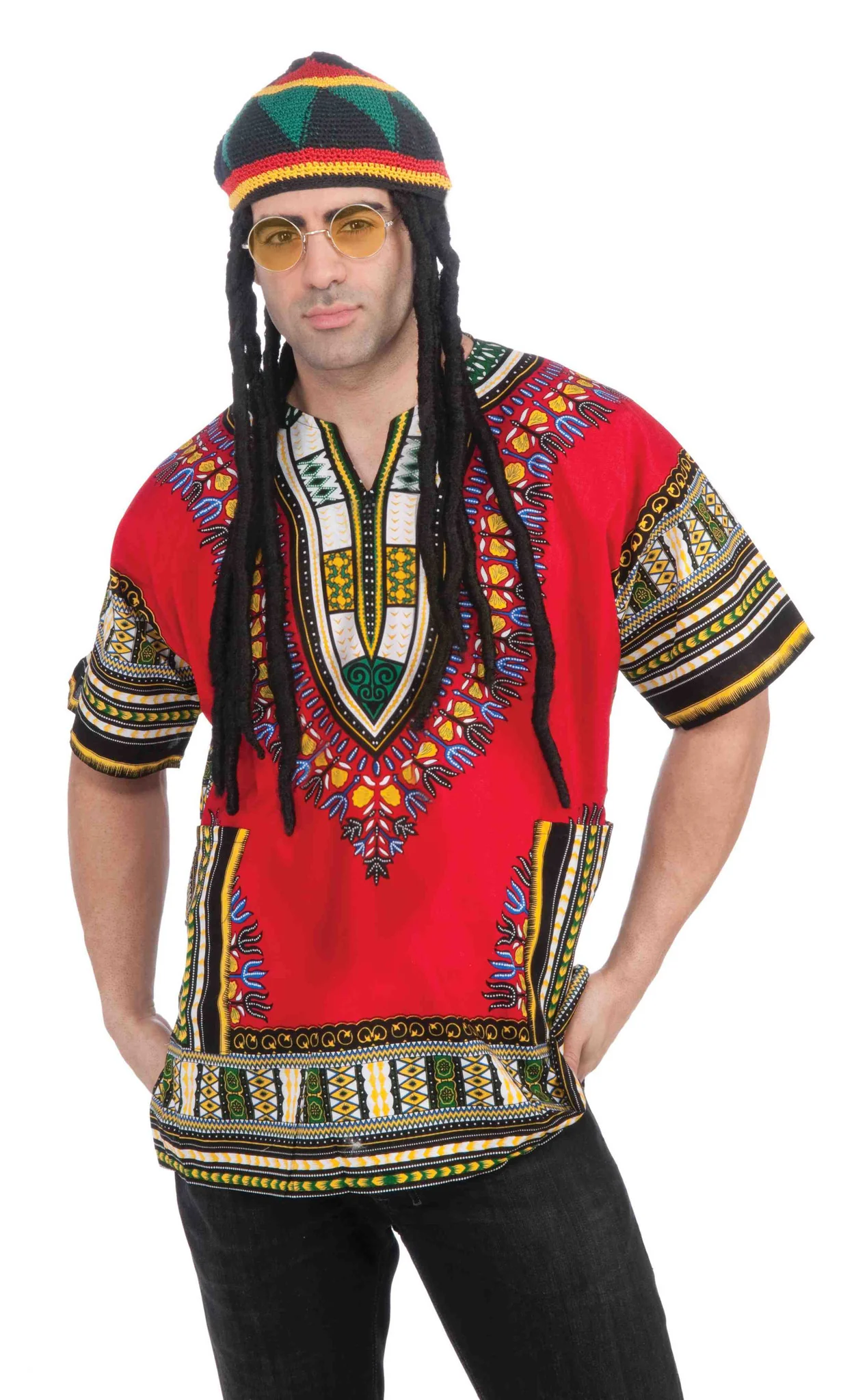 Rasta Kit-Hat W/Hair & Glasses