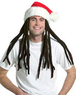 Rasta Santa Hat with Dreadlocks