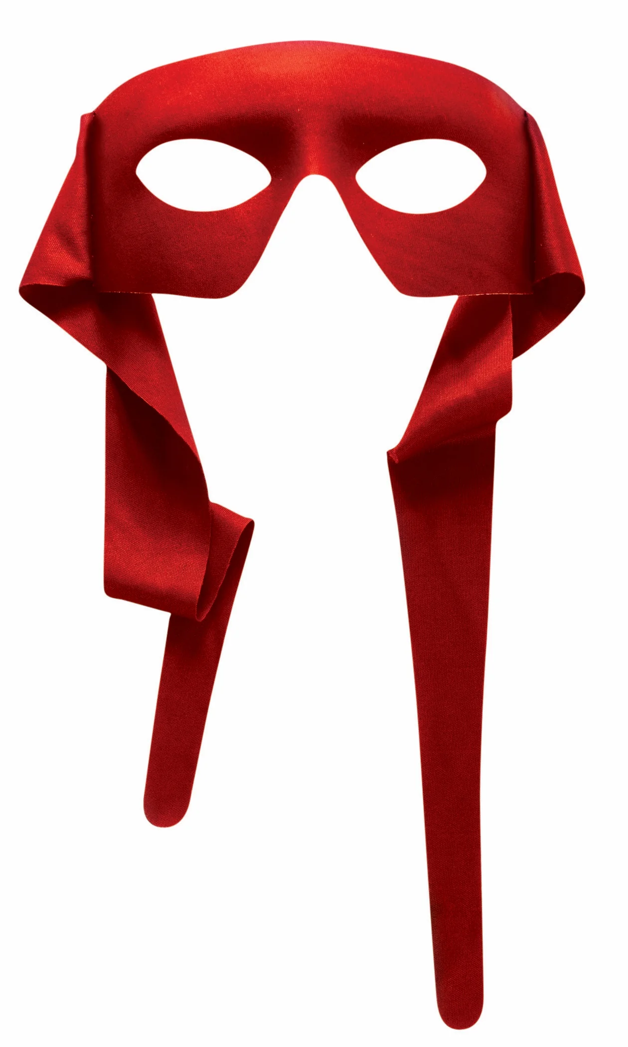 Red Masked Man Ninja Costume Mask with Ties