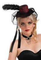 Red Mini Saloon Girl Hat