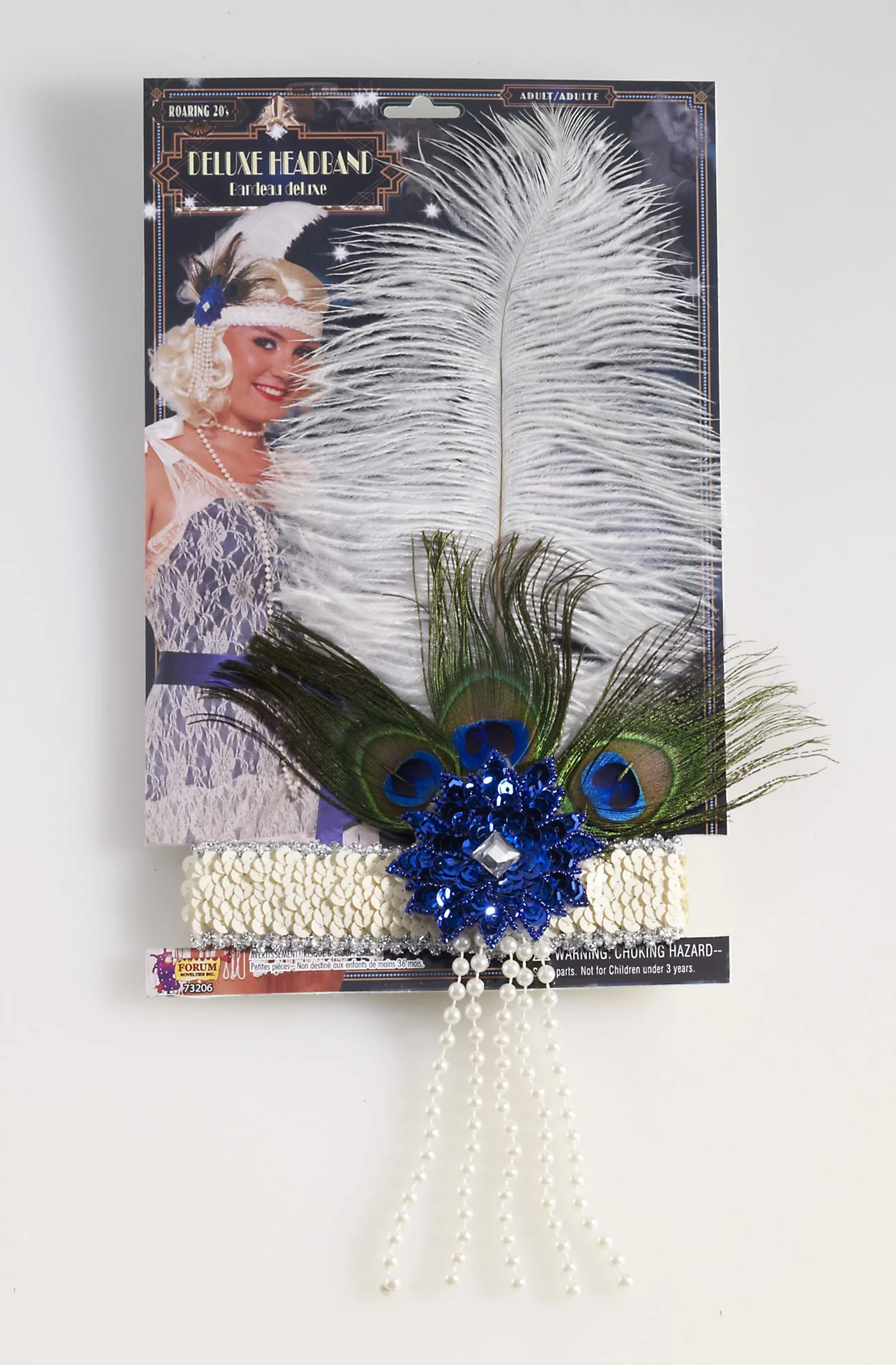 Roarin 20's Flapper Headband-Beige