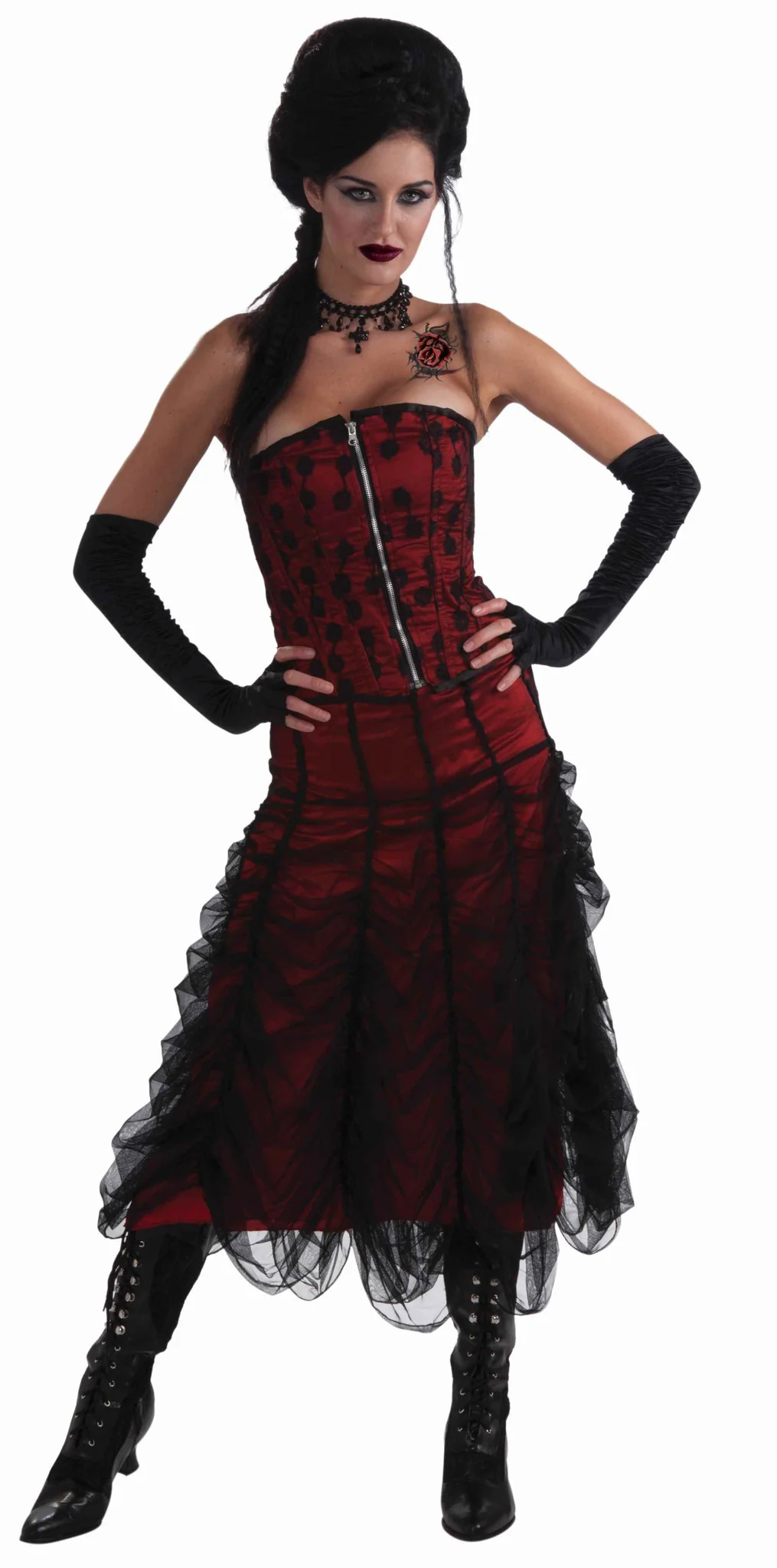 Rose Lace Vampire Woman Halloween Corset