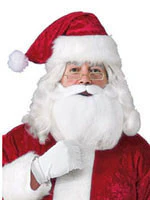 Santa Hat with Beard, Wig & Glasses