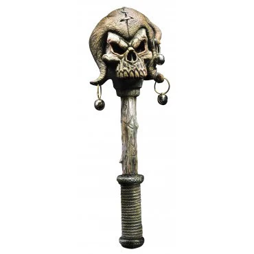 Scary Jester Skull Staff