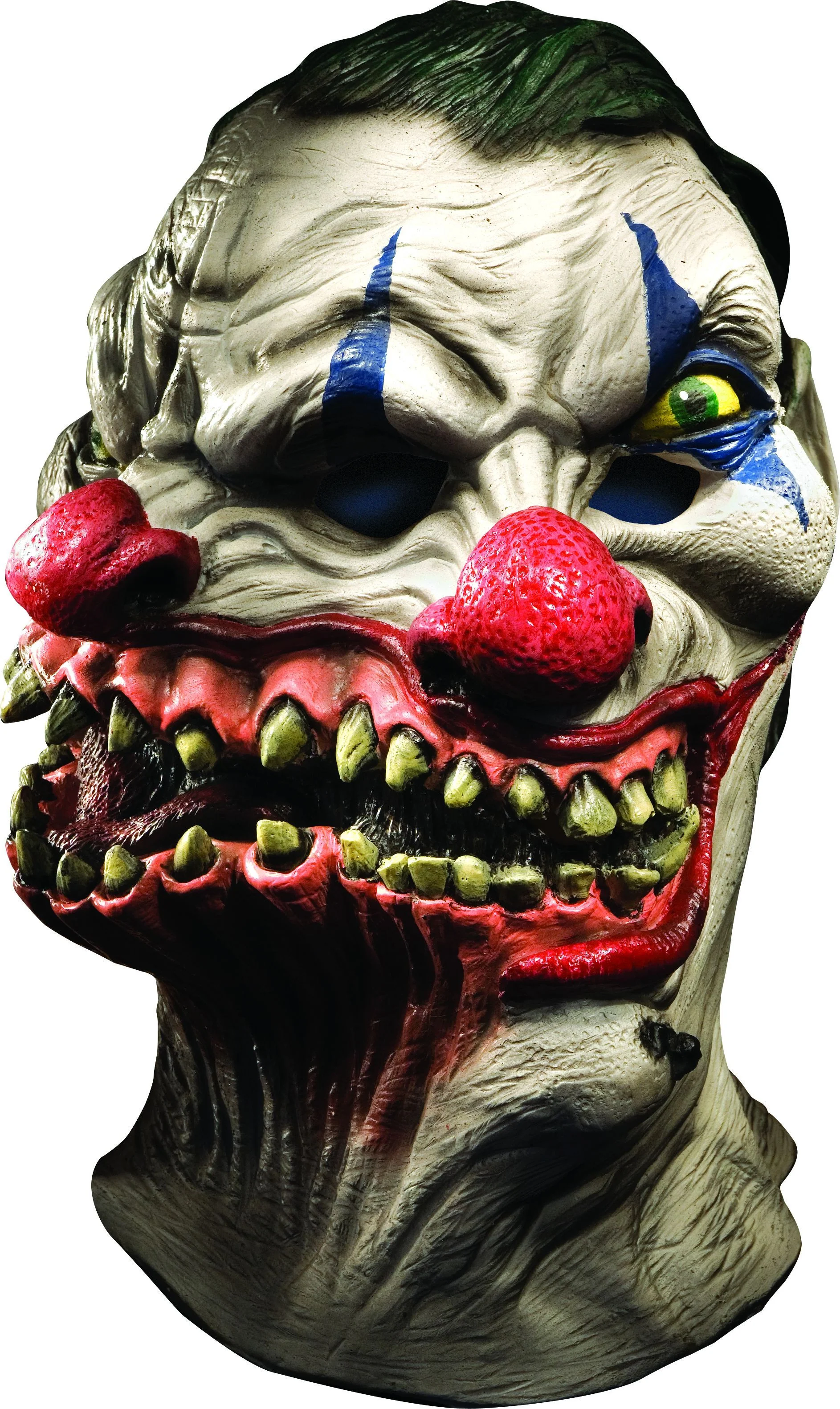 Scary Two Headed Siamese Clown Mask