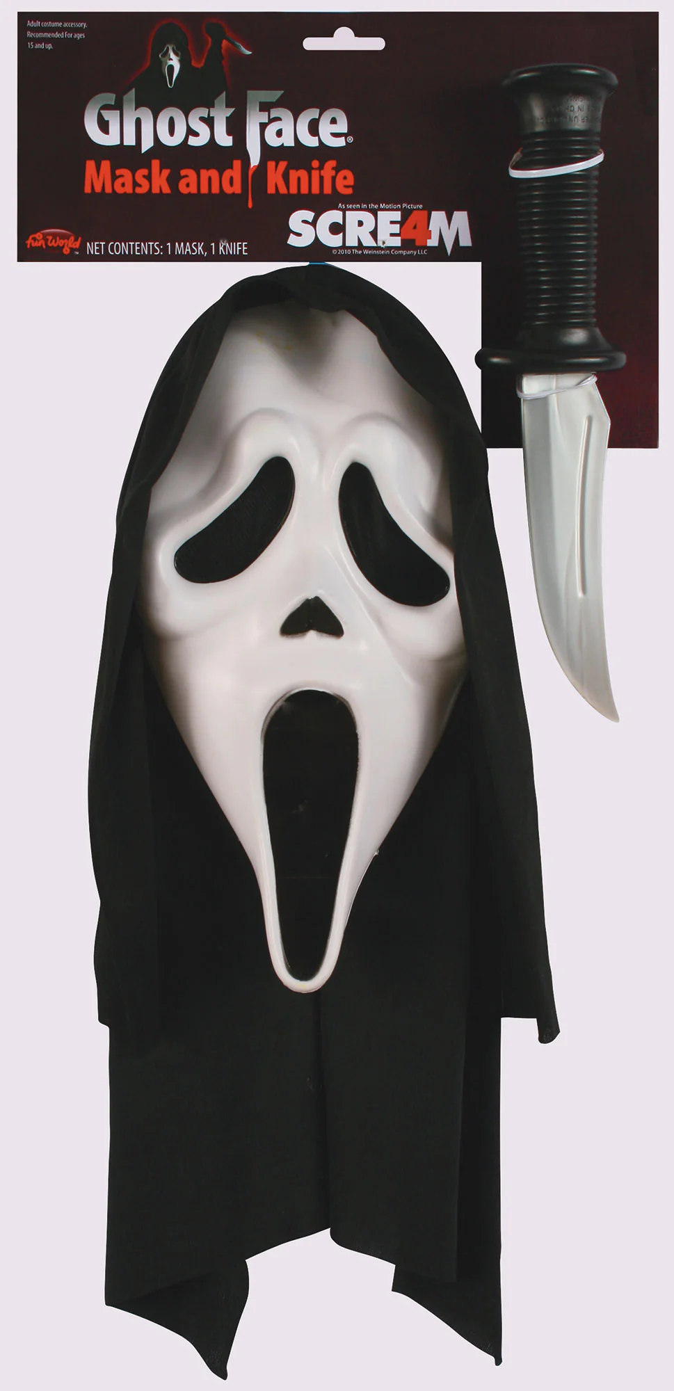 Scream Ghost Face Mask and Knife Costume Accessory Kit - Image 3