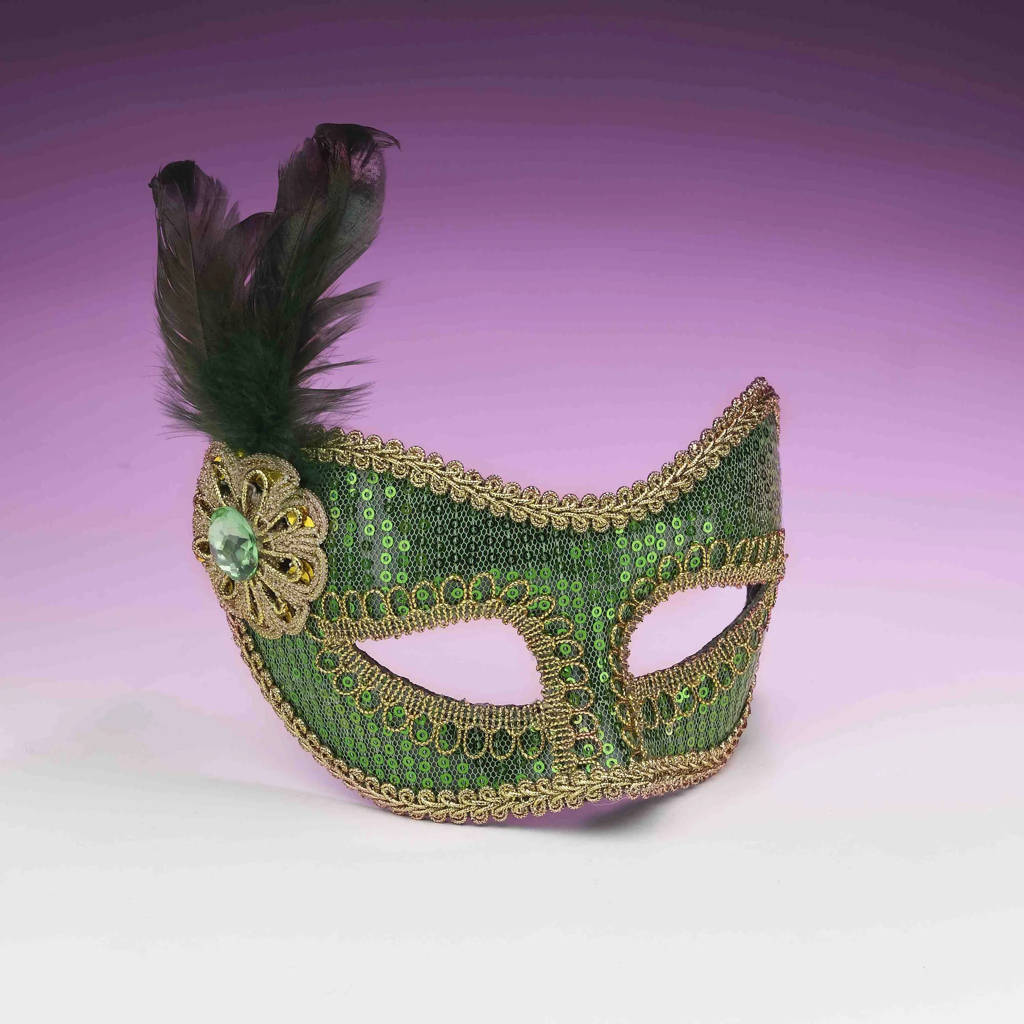 Sequin Eye Mask Green