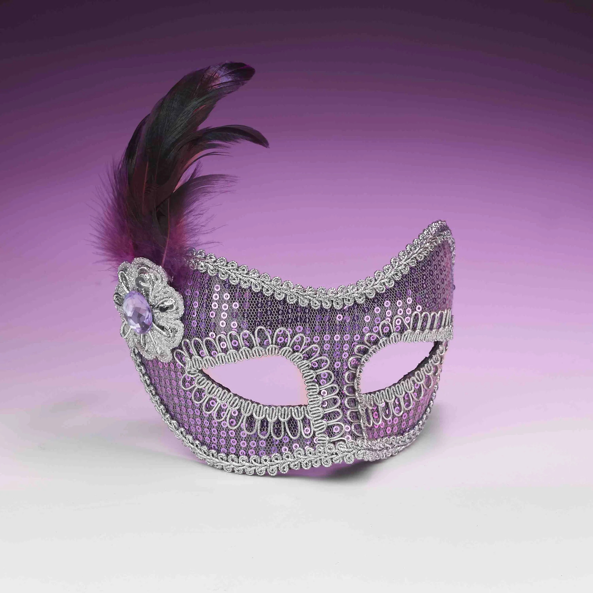 Sequin Eye Mask Purple