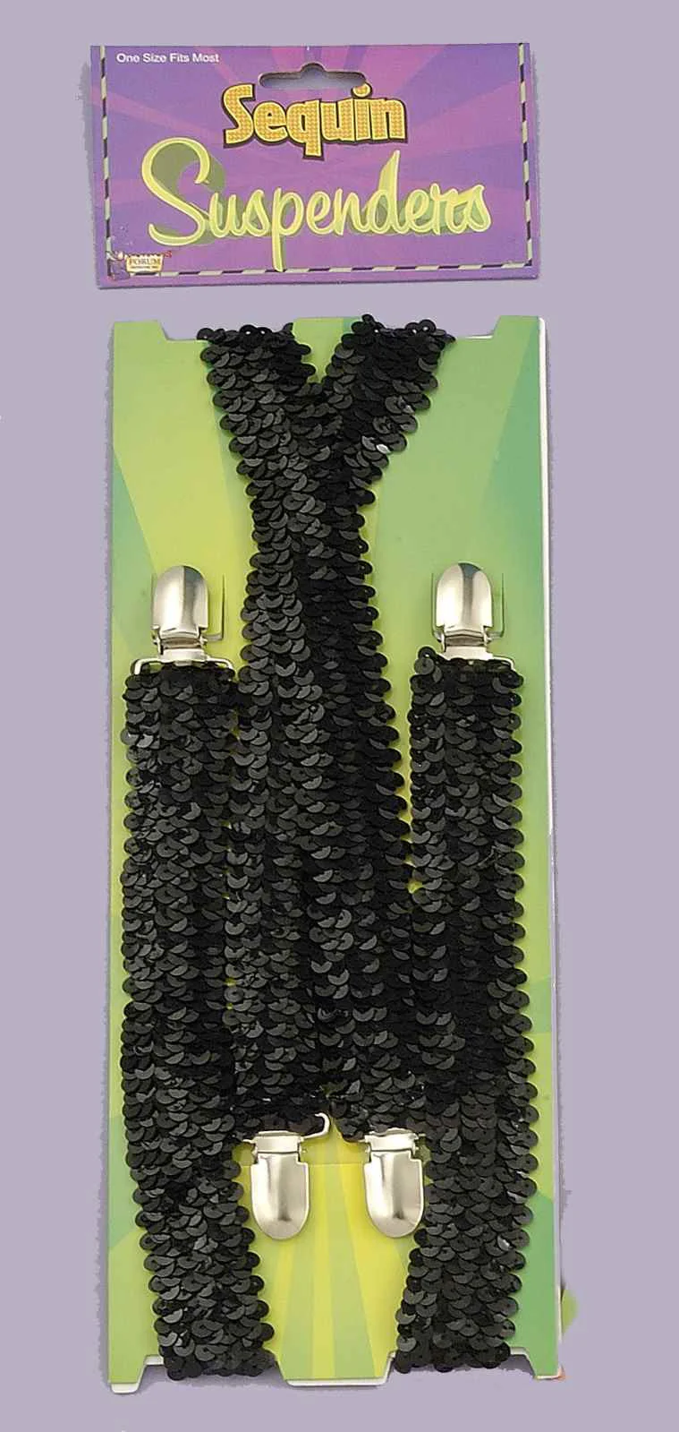 Sequin Suspenders-Black