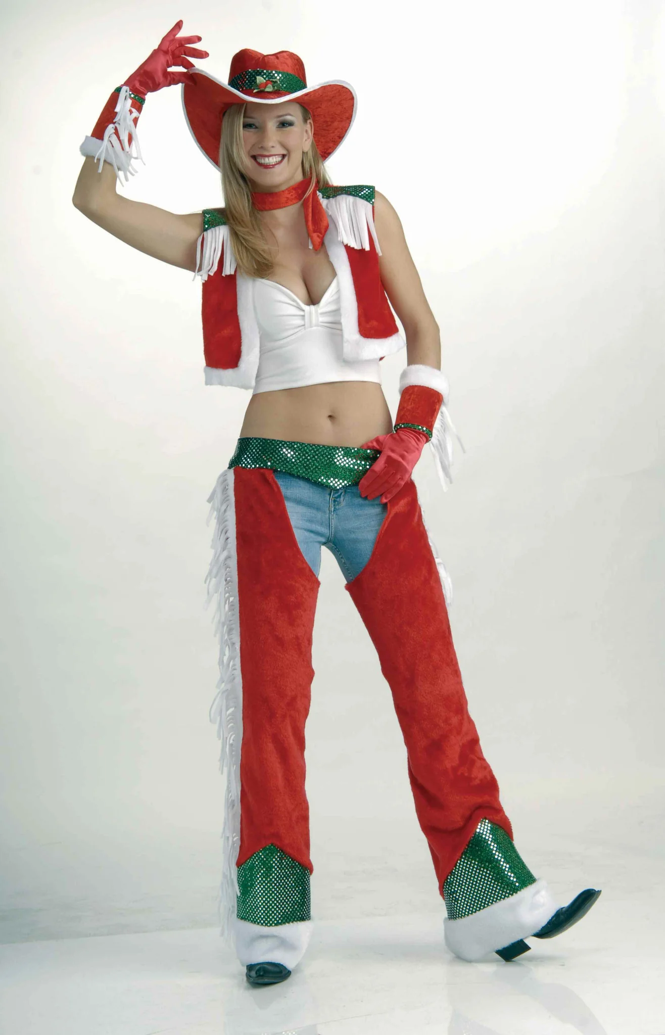 Sexy Christmas Cowgirl Costume for Women