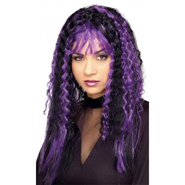 Sinister Crimped Witch Wig - Various Colors