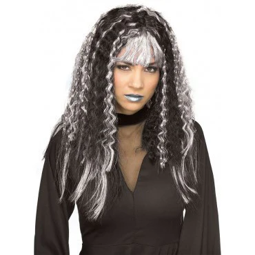 Sinister Crimped Witch Wig - Various Colors - Image 3