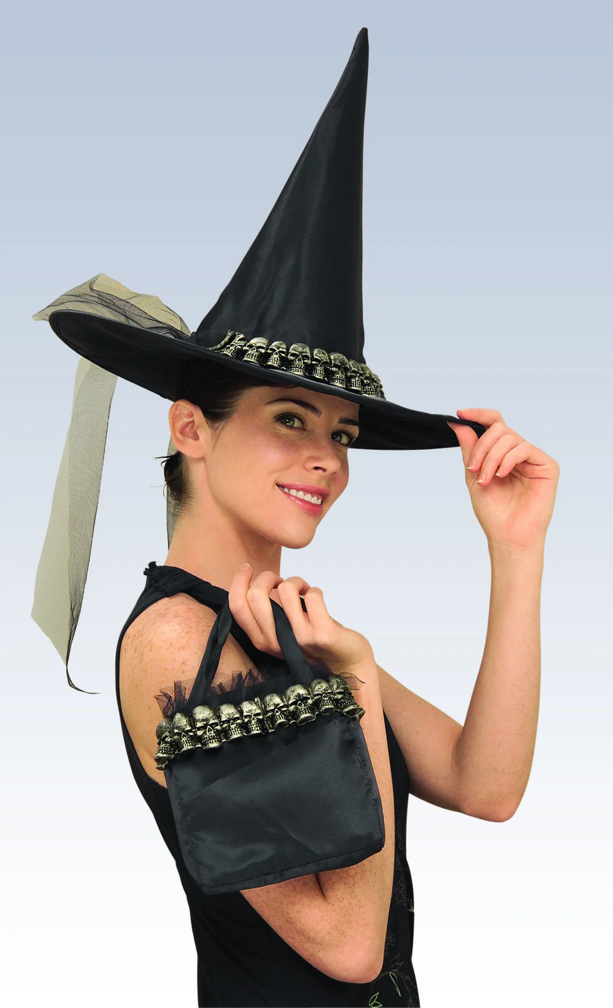 Skull Witch Hat and Handbag - Various Colors - Image 2