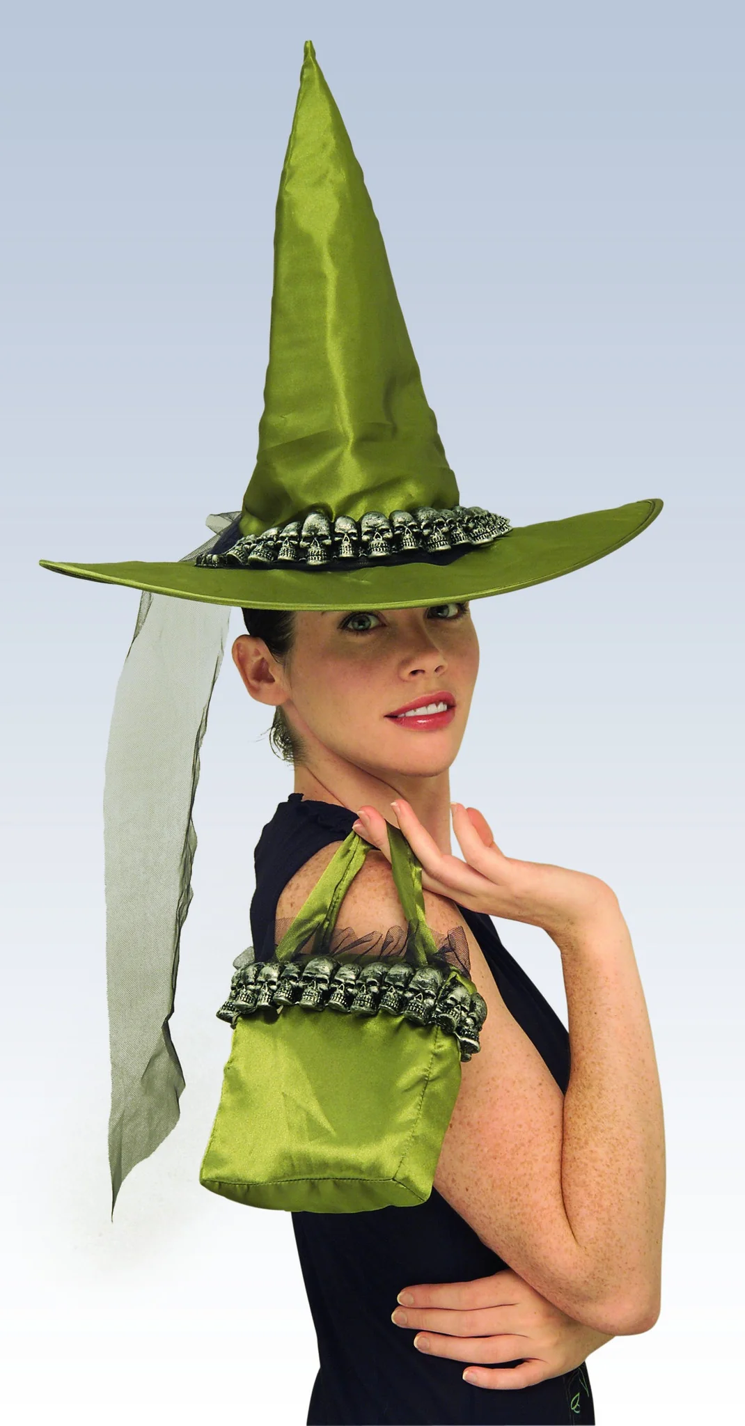 Skull Witch Hat and Handbag - Various Colors - Image 3