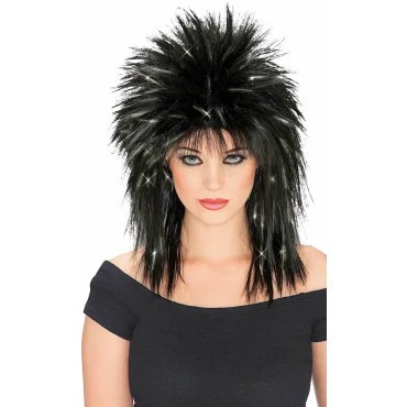 Spiked Tinsel Wig - Various Colors - Image 2