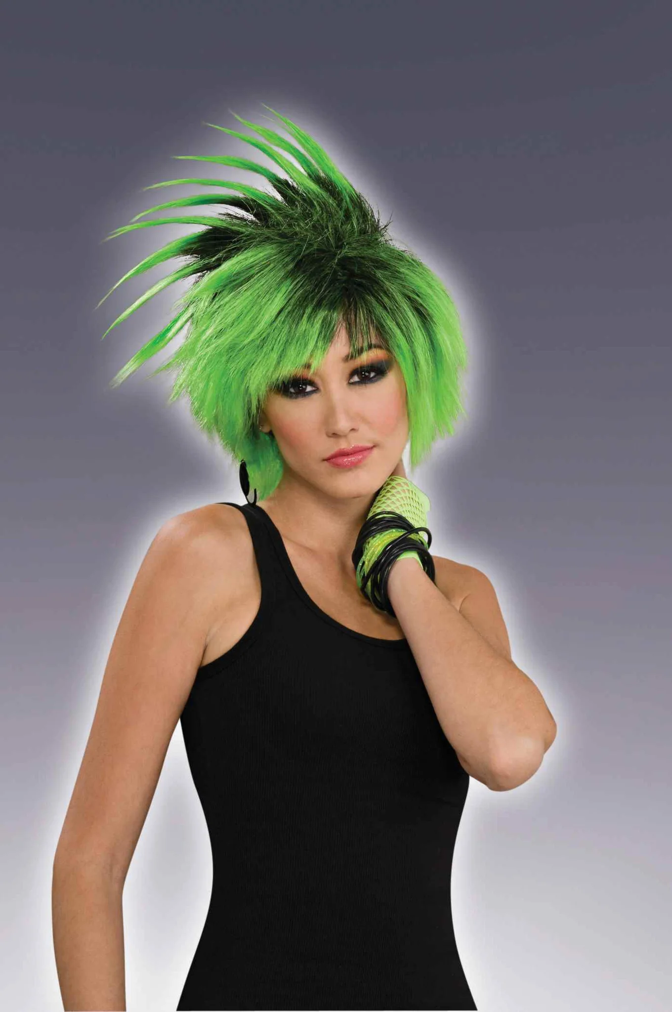 Spiked Wig Green/Black