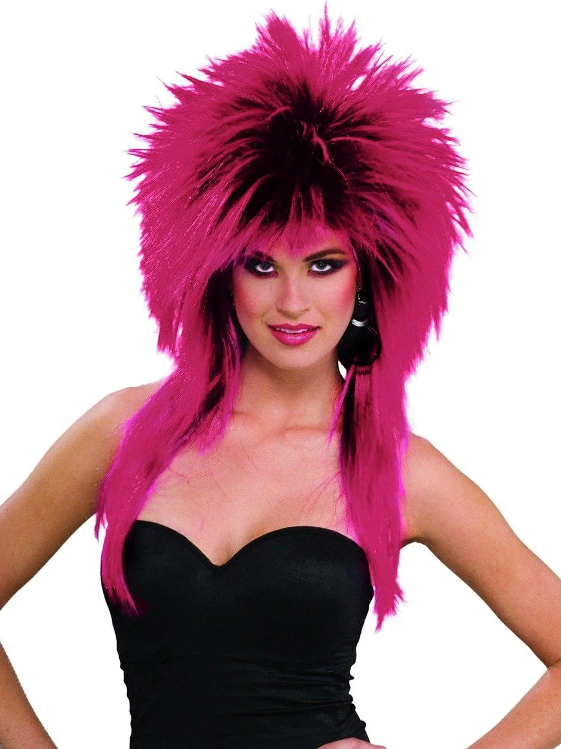 Purple 80's Spiky Rocker Wig