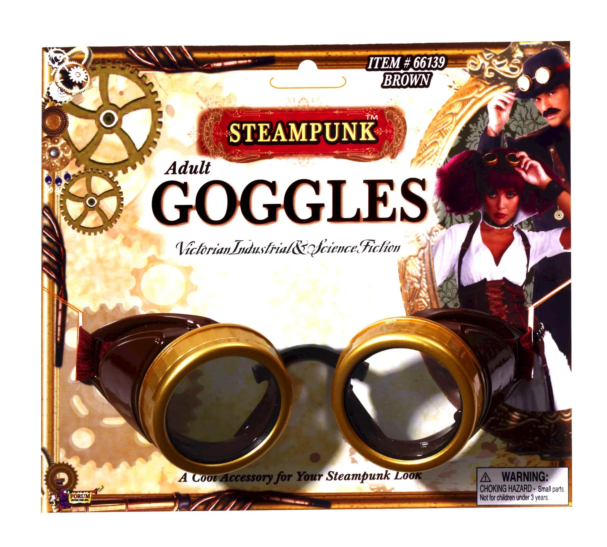 Steampunk Costume Goggles Round