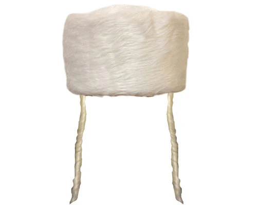 Tall Jewish Shtreimel w/ Side Locks - Brown or White - Image 2