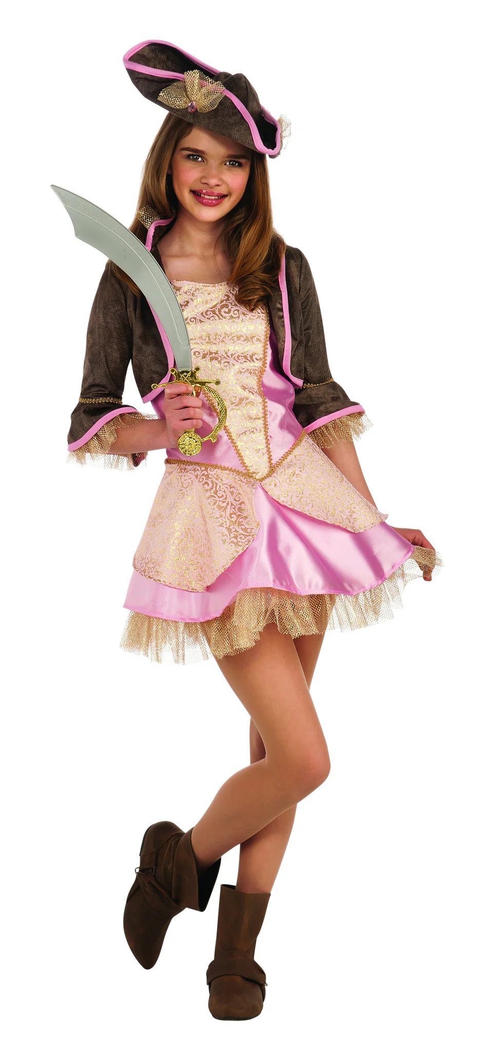 Teens Pale Pink Pirate Costume