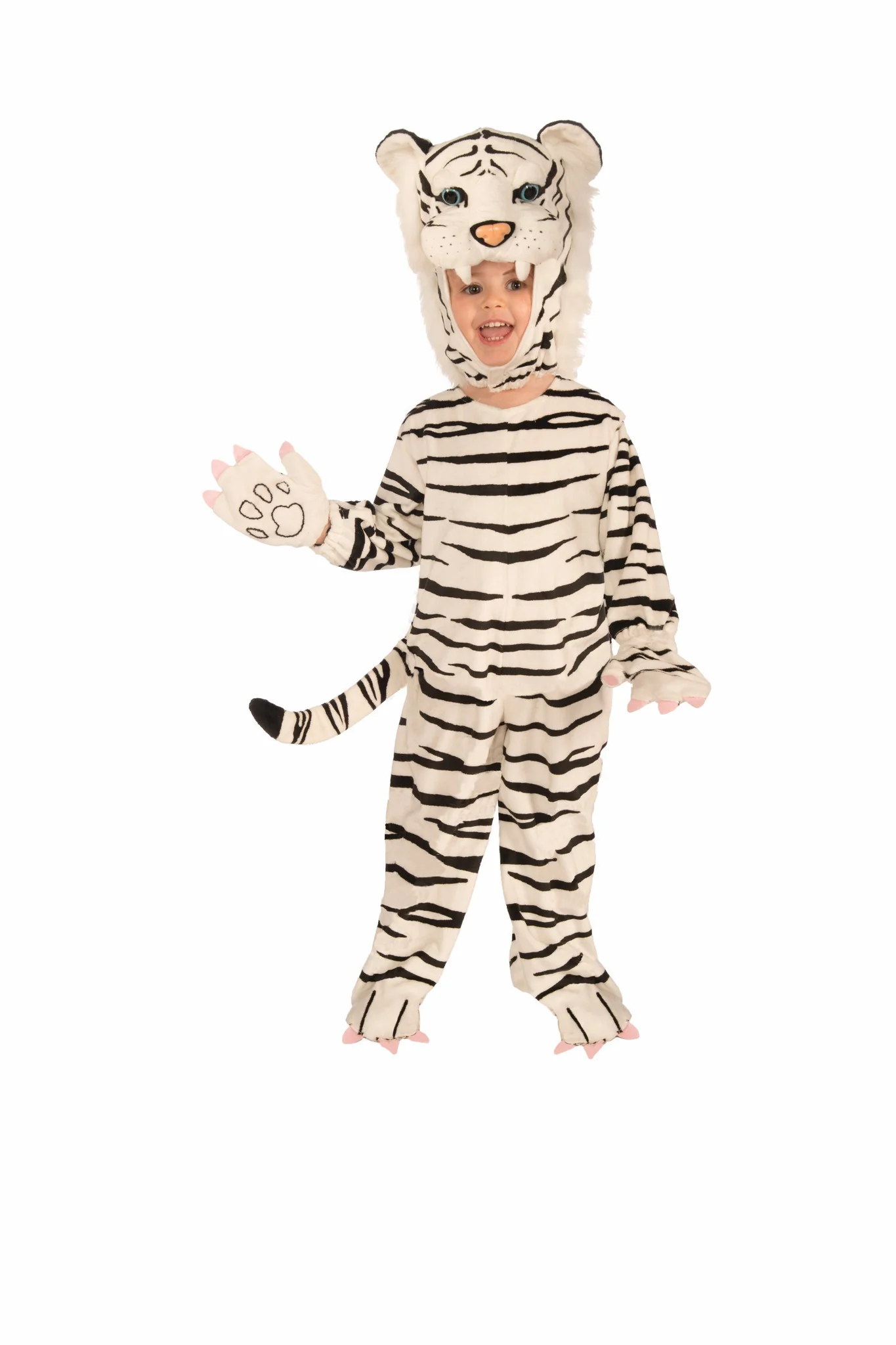 Toddlers/Kids Plush White Tiger Costume