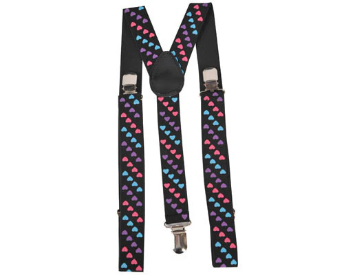 Tri-Color Heart Suspenders