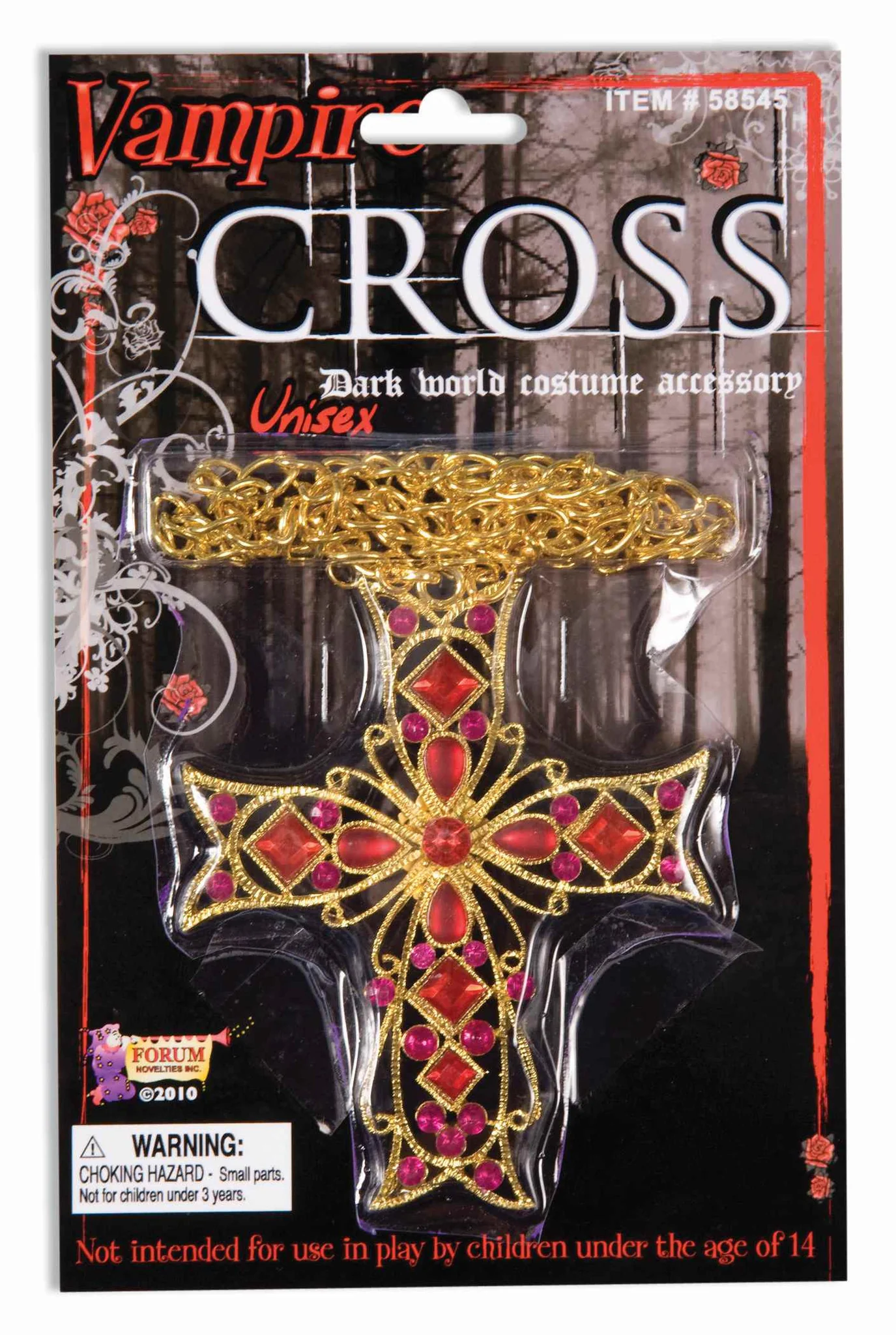 Vampire Costume Gothic Cross Necklace