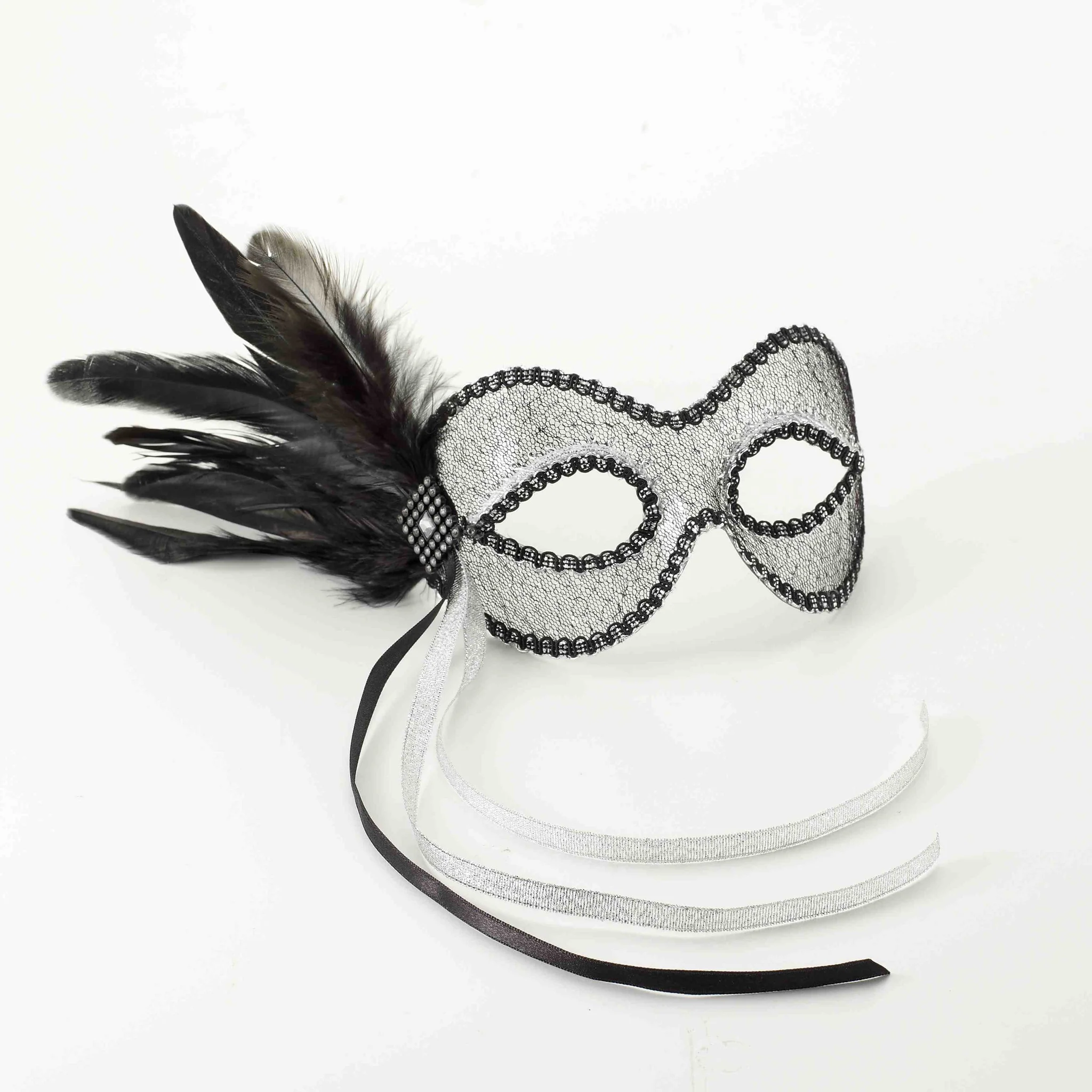 Venetian Mask-Mesh-Black/Silver