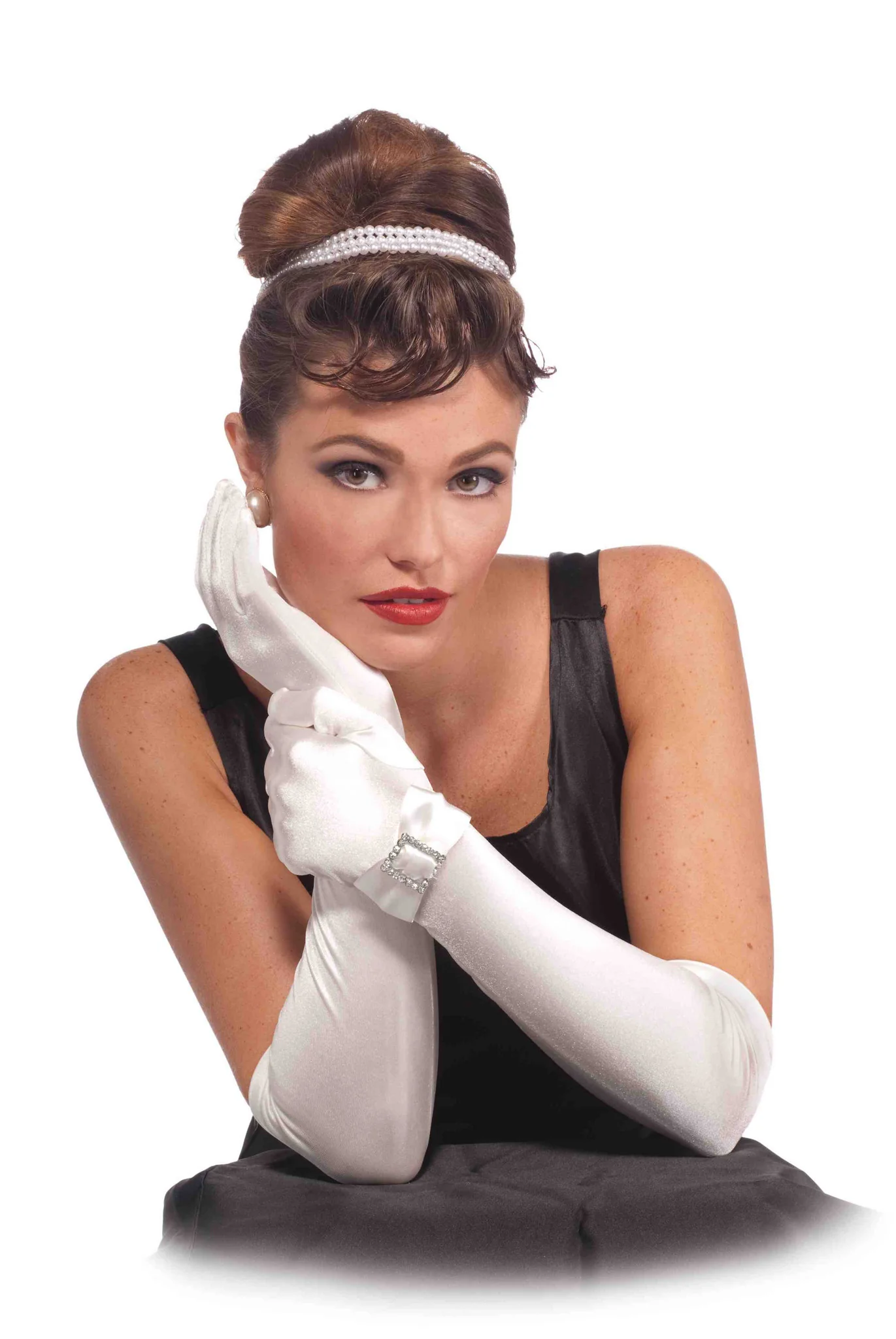 Vint.Hol.Glove-White-Rhine-Buck